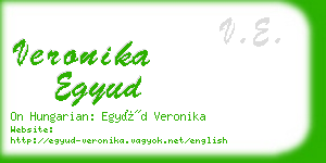 veronika egyud business card